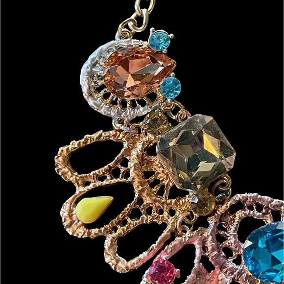 🎁 Colorful Crystal Statement Necklace Set - Picture 12 of 12